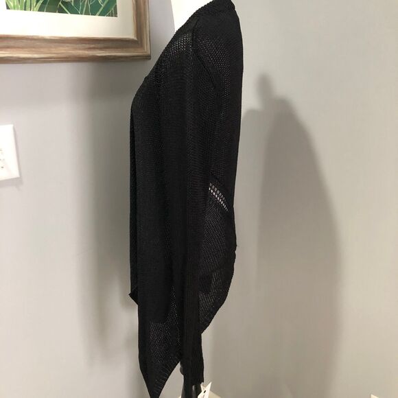 NWT Faith Connexion Paris Black Draped Cardigan Open Knit Size Large - Picture 4 of 10